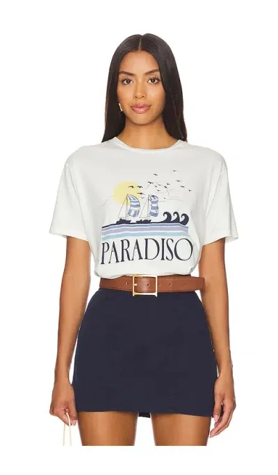 Retro Brand Paradiso Tee In White