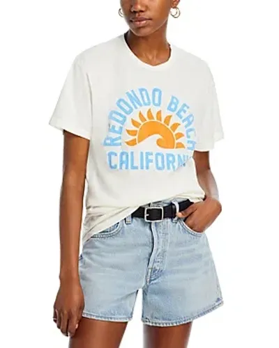 Retro Brand Redondo Beach Black Label Tee In Antique White