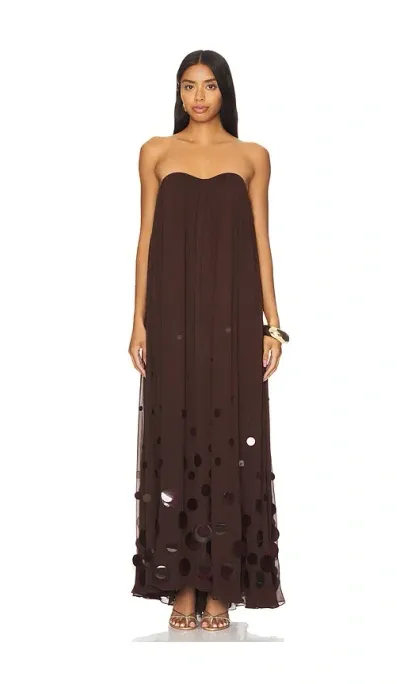 Retroféte Helena Dress In Brown