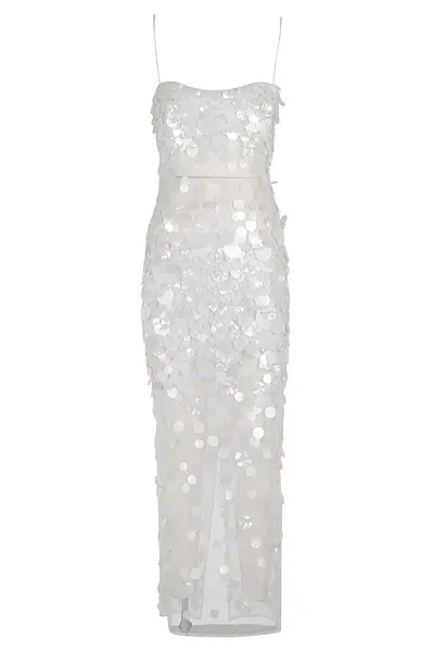 Retroféte Mischa Sequin Dress In Ivory