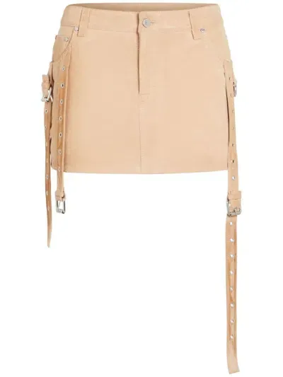 Retroféte Verna Mini Skirt In Neutrals