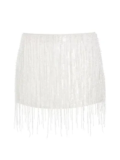 Retroféte Lani Skirt In Iridescent White