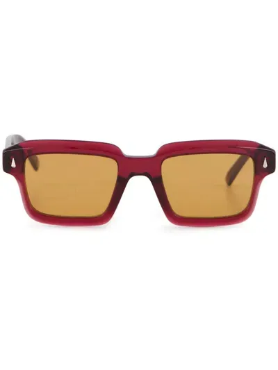 Retrosuperfuture Giardino Rectangle-frame Sunglasses In Red