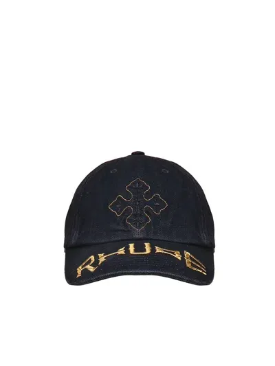 Rhude Baseball Hat Logo In Black