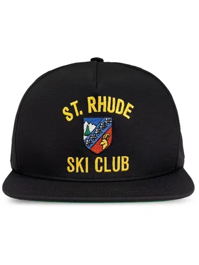 Rhude Embroidered-logo Cap In Black