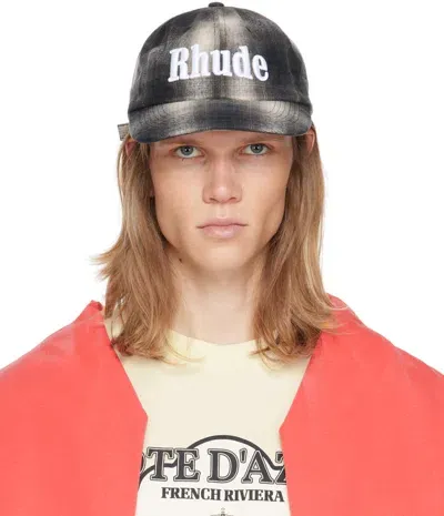 Rhude Flannel Hat In Black/grey