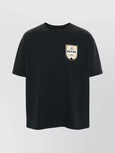 Rhude Logo-print Cotton T-shirt In Black