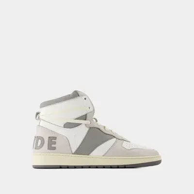 Rhude Rhecess Hi Sneakers -  - Leather - White/grey