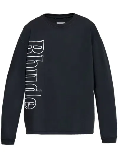 Rhude T-shirt Con Logo Laterale  In Black