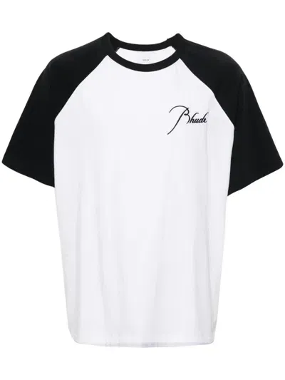 Rhude Logo-printed T-shirt In White