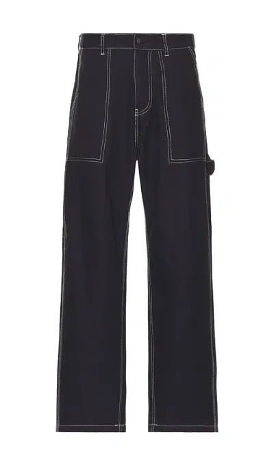 Rhythm Carpenter Canvas Pant In Blue