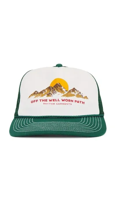 Rhythm Hills Trucker Cap In Dark Green