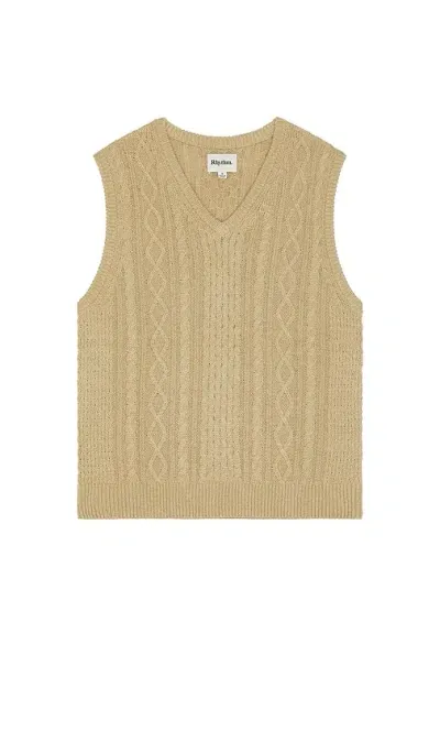 Rhythm Mohair Knit Vest In Latte