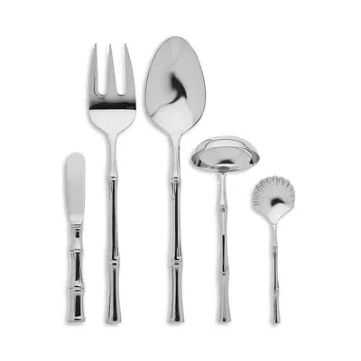 Ricci Argentieri Bamboo 5-piece Hostess Set In Metallic