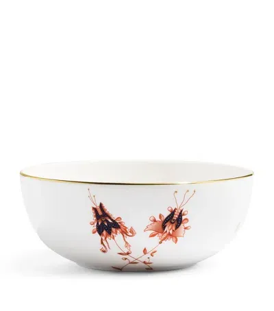 Richard Brendon X V & A Dragon Flower Set Of 2 Cereal Bowls In White