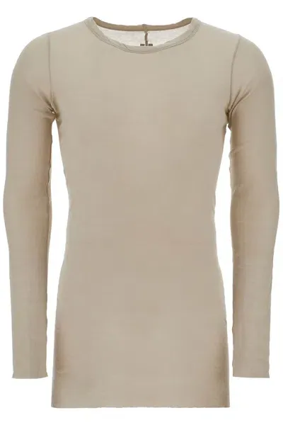 Rick Owens "basic Long Sleeve T-shirt For In Neutro