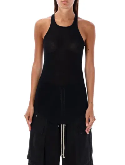 Rick Owens Basic Rib Tank Top In Black