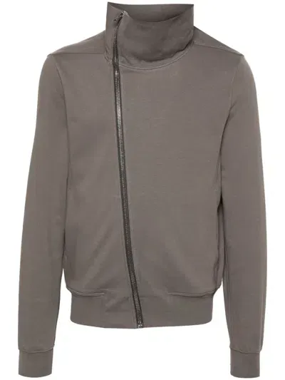 Rick Owens Bauhaus Cotton Zip-up Jacket In Beige