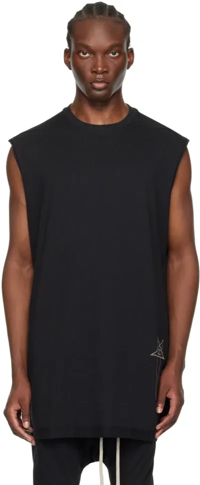 Rick Owens Black Champion Edition Tarp T-shirt In 09 Black