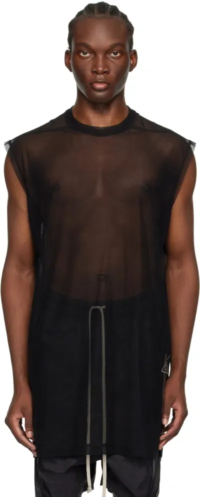 Rick Owens Black Champion Edition Tarp T-shirt In 09 Black