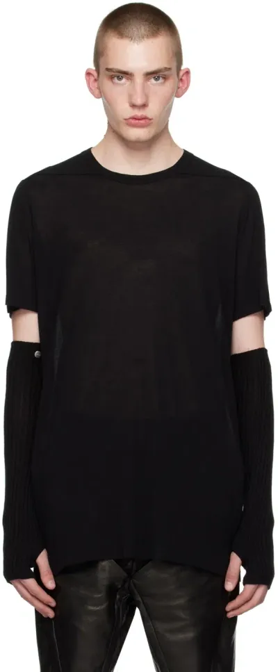 Rick Owens Black Level T-shirt In 09 Black