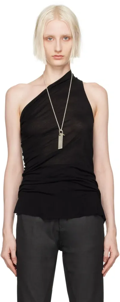 Rick Owens Black Porterville Athena Tank Top In 09 Black