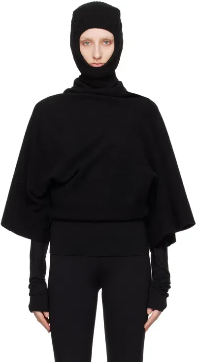 Rick Owens Black Porterville Cylinder Turtleneck In 09 Black