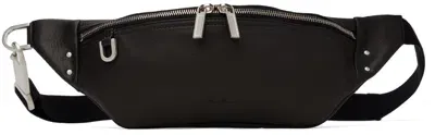 Rick Owens Black Porterville Geo Bumbag Pouch In 09 Black