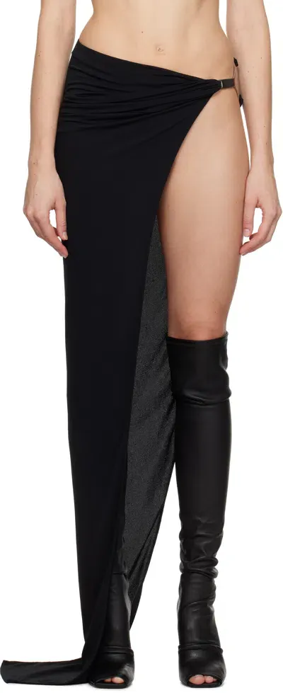 Rick Owens Black Porterville Hydra Maxi Skirt In 09 Black