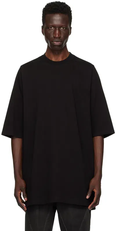 Rick Owens Black Porterville Jumbo T-shirt In 09 Black