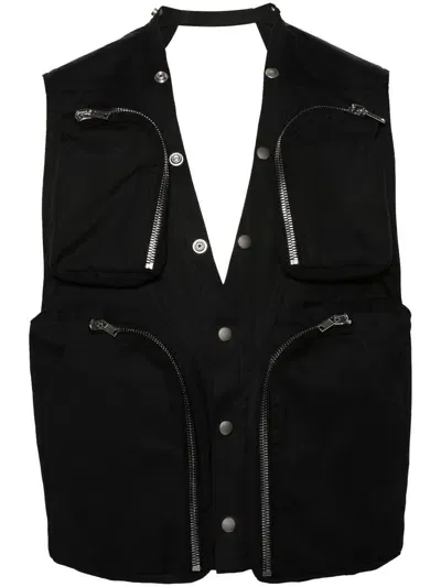 Rick Owens Cut Out-detail Vest In 09 Black