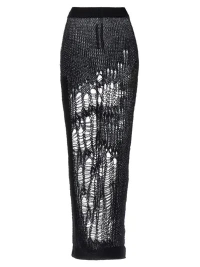 Rick Owens Black Spider Ziggy Skirt