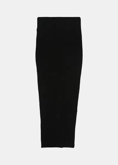 Rick Owens Black Theresa Midi Skirt In Theresa Skirtblack