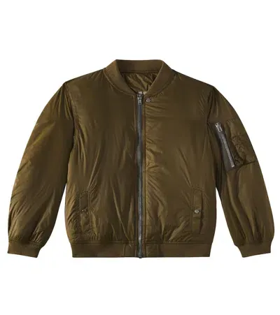 Rick Owens Kids' Bomber Jacket In Green