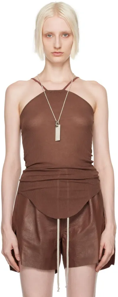 Rick Owens Brown Porterville Skorpio Tank Top In 93 Throat