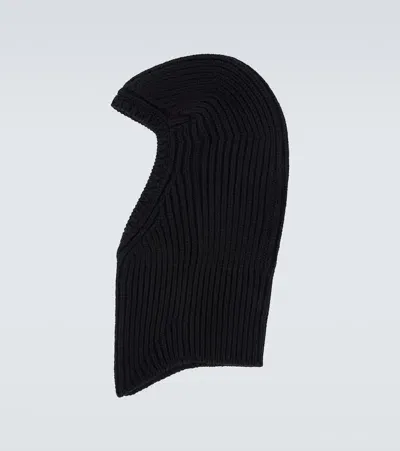 Rick Owens Cashmere And Wool Ski Mask In Black