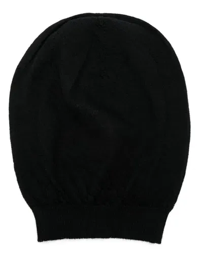 Rick Owens Cashmere Medium Beanie In Black