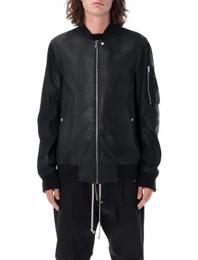 Rick Owens Classic Flight Jacket In Black