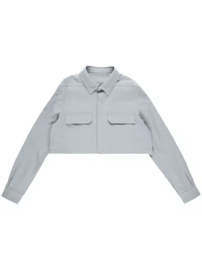 Rick Owens Cotton Shirt In Blue