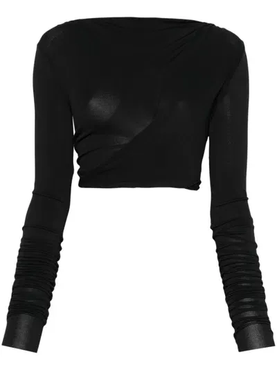 Rick Owens Crop Top In Black