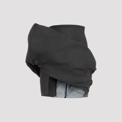 Rick Owens Draped Mini Skirt In Black