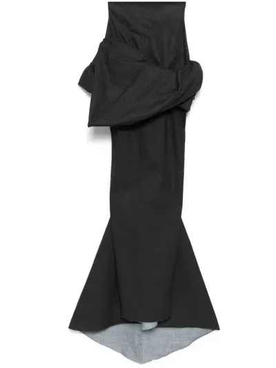 Rick Owens Draped Skirt In Black