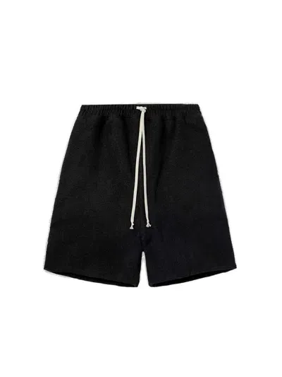 Rick Owens Drawstring Boxer Shorts In Black