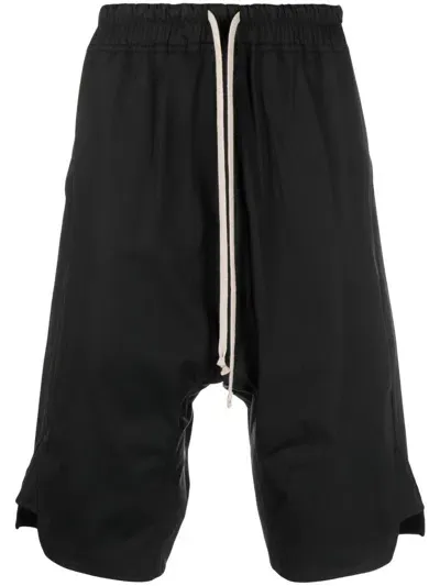 Rick Owens Drawstring Track Shorts In Black