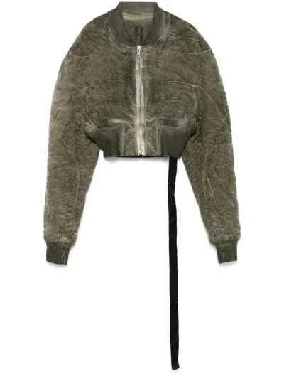 Rick Owens Drkshdw Collage Bomber Jacket In Sage