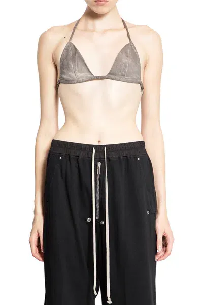 Rick Owens Drkshdw Crop Tops In Grey