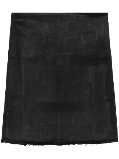 Rick Owens Drkshdw Dirt Pillar Mini Skirt In Black