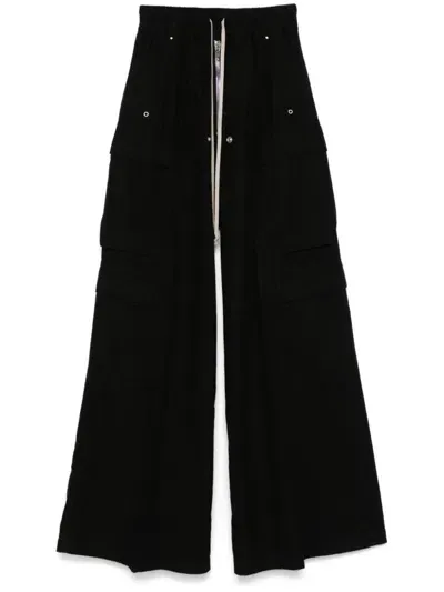 Rick Owens Drkshdw Double Cargo Jumbo Belas Trousers In Black