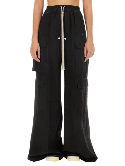 Rick Owens Drkshdw Double Cargo Pants In Black