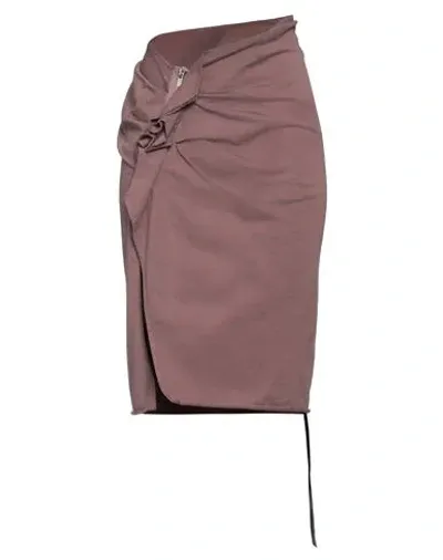 Rick Owens Drkshdw Pink Edfu Midi Skirt In Purple